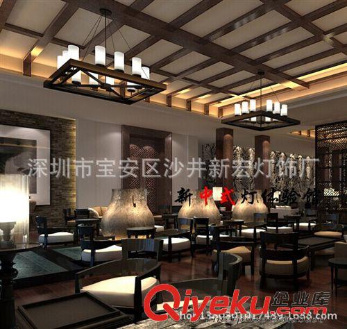 美式鄉村燈 現代新中式美式鄉村鐵藝吊燈 酒店別墅會所餐廳客廳工程燈具原始圖片2