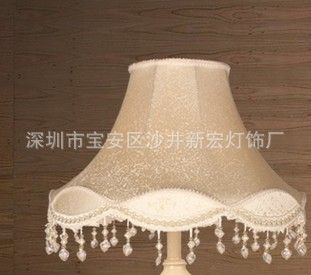 臺燈 歐式落地燈 客廳落地燈 臥室床頭臺燈 米黃色吊件樹脂落地臺燈原始圖片2