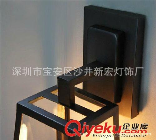 壁燈 Loft 北歐美式陽臺創意工業復古壁燈工業風 愛迪生玻璃箱壁燈原始圖片3