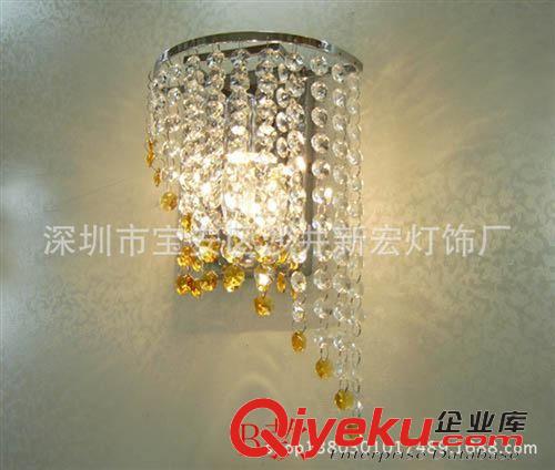 壁燈 歐式現代 簡約創意床頭臥室壁燈水晶壁燈 金色水晶壁燈 燈具批發原始圖片2