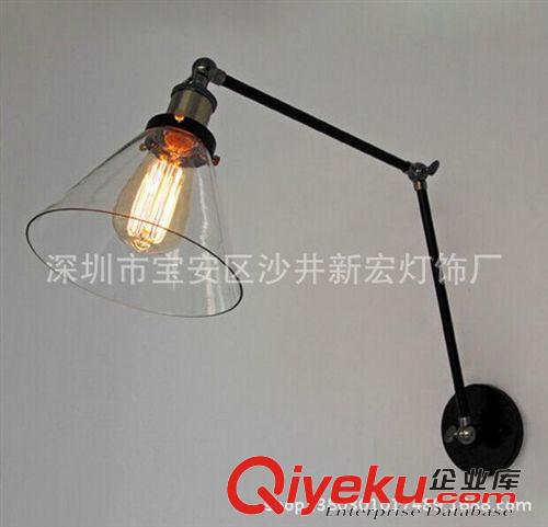 壁燈 美式酒吧夜店餐廳 咖啡館 文藝個性設計師 銅頭玻璃雙節壁燈壁燈原始圖片2