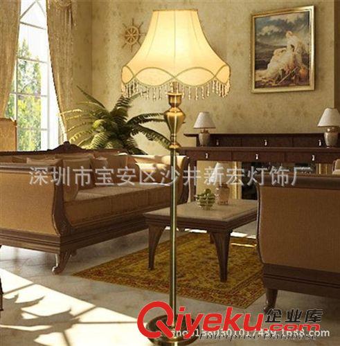 落地?zé)?歐式客廳gd宮廷燈罩落地?zé)舻旯こ炭头繜羟喙陪~復(fù)古臺(tái)燈具批發(fā)原始圖片3
