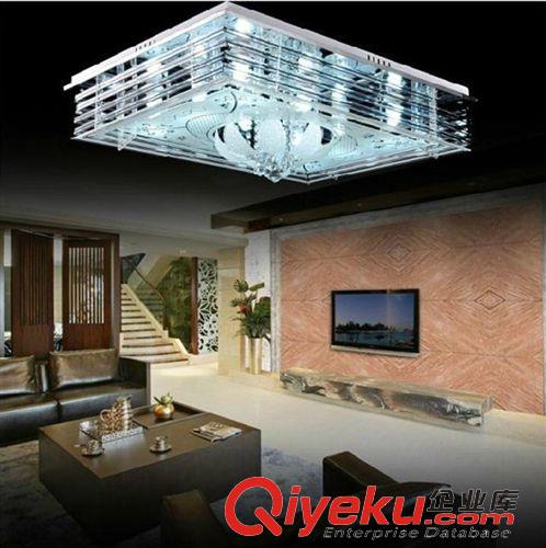 吸頂燈 燈廠熱銷led燈具 現(xiàn)代簡(jiǎn)約客廳低壓平板水晶燈臥室 長(zhǎng)方形吸頂燈