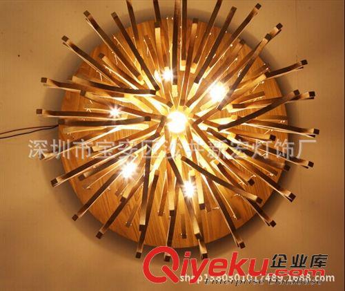 吸頂燈 中式客廳 酒店大堂木藝吸頂燈 古典創(chuàng)意個xb臺實木LED吊燈原始圖片2