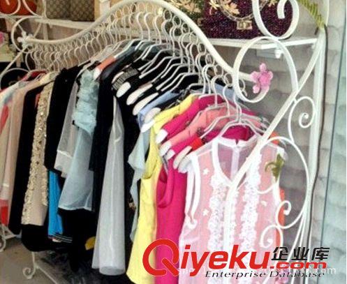 服裝架 鐵藝 落地服裝展示架 靠墻服裝架子 現(xiàn)貨 工廠定制品原始圖片2