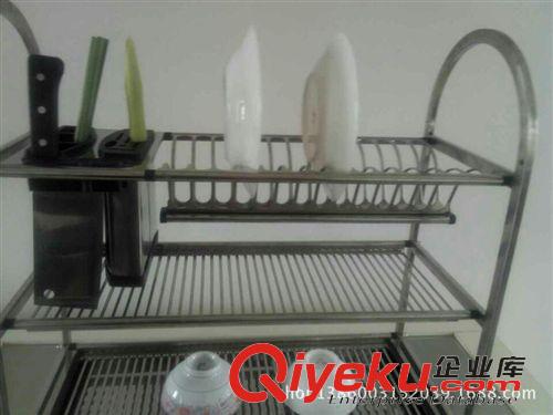 碗碟架 zp批發 餐具收納架 雙層碗碟架 瀝水架 廚房置物架原始圖片2