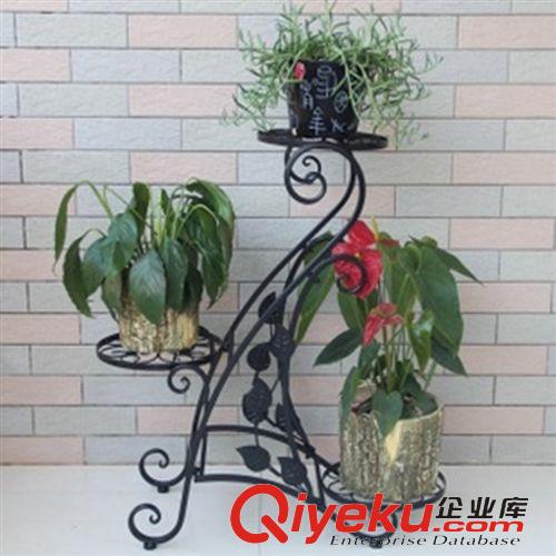 鐵藝花架 清倉(cāng)處理，歐式鐵制三層花盆架原始圖片2