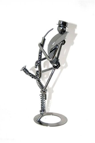 鐵制音樂人模型 金屬工藝品 現(xiàn)代音樂文藝 長號(hào)手