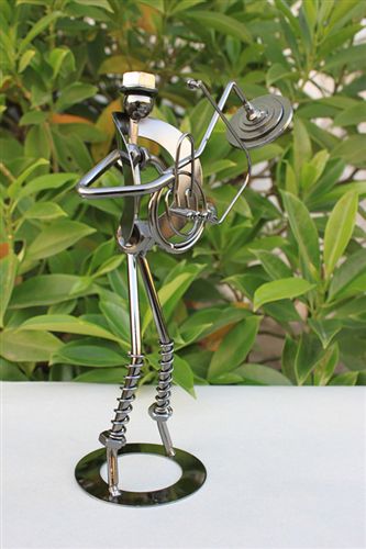 鐵制音樂人模型 金屬工藝品 現代音樂文藝 喇叭演奏者原始圖片2