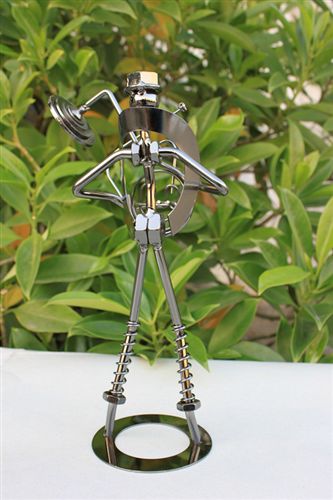 鐵制音樂人模型 金屬工藝品 現代音樂文藝 喇叭演奏者原始圖片3