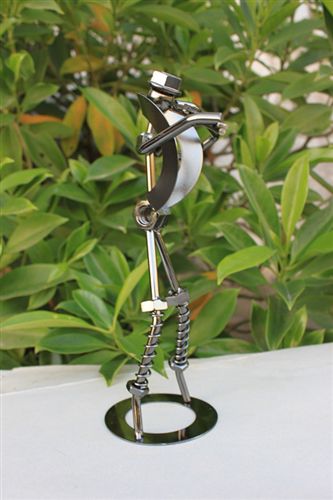 鐵制音樂人模型 金屬小工藝品  年尾促銷  現代音樂文藝 長笛手 鐵藝工藝 鐵質工原始圖片2