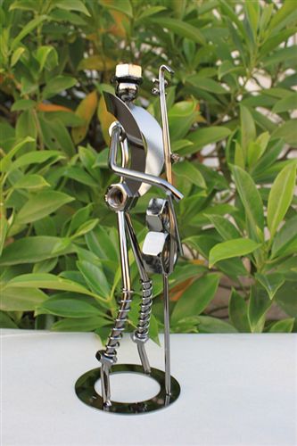 鐵制音樂人模型 金屬工藝品 現代音樂文藝 大提琴手原始圖片2