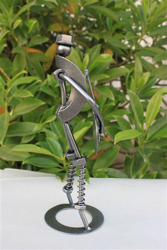 鐵制音樂人模型 金屬工藝品 現代音樂文藝 大提琴手