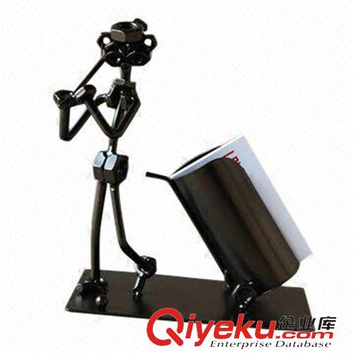 鐵藝筆筒,名片夾 金屬工藝品 音樂文藝現代 高爾夫球員筆筒原始圖片2