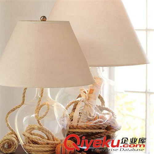 臺(tái)燈 美克美家北歐美式創(chuàng)意現(xiàn)代裝飾 玻璃宜家臥室床頭臺(tái)燈原始圖片2