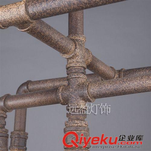 簡約鄉村風區 愛迪生蠶絲燈泡復古工業水管吊燈 咖啡館酒吧臺餐廳創意燈具燈飾原始圖片2