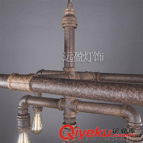 簡約鄉村風區 愛迪生蠶絲燈泡復古工業水管吊燈 咖啡館酒吧臺餐廳創意燈具燈飾原始圖片3