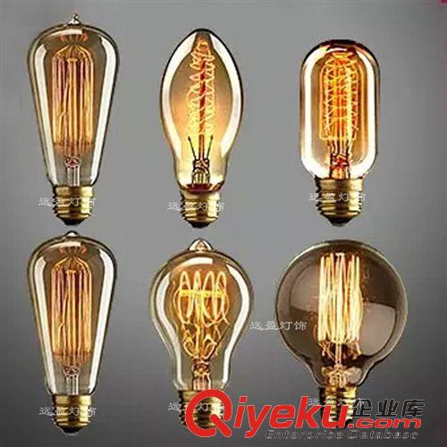 光源 批發工業復古愛迪生燈泡T45 設計師的白熾燈 鎢絲燈 40W 220V原始圖片3