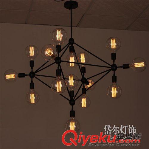 吊燈 設(shè)計(jì)師鐵藝創(chuàng)意簡(jiǎn)約魔豆吊燈意大利原版再現(xiàn)玻璃圓球吊燈7066原始圖片3
