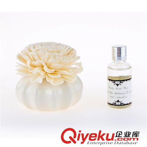 新品 日式流花坊南瓜瓶香薰 創意家居自然揮發無酒精香薰套裝  淘