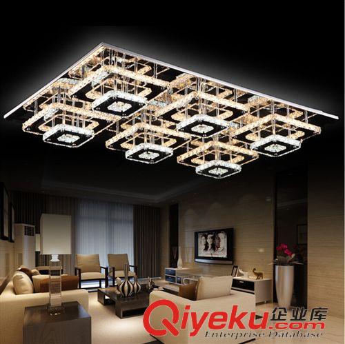吸頂燈 LED水晶燈 北歐簡約現代創意水晶吸頂燈 客廳餐廳酒店工程別墅燈原始圖片3