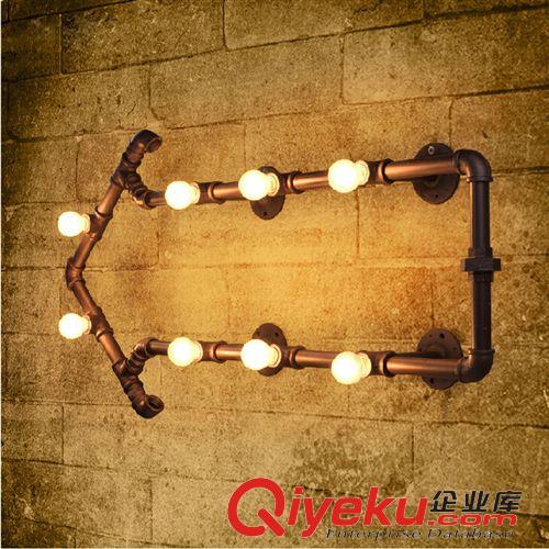壁燈 LED水管壁燈 Loft工業(yè)復(fù)古鐵藝燈具 RH簡(jiǎn)約創(chuàng)意餐廳臥室床頭壁燈