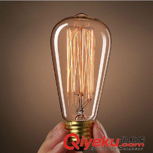 照明光源 LED E27大螺旋口白熾燈球泡  愛迪生鎢絲復古工業風燈泡 廠家批發