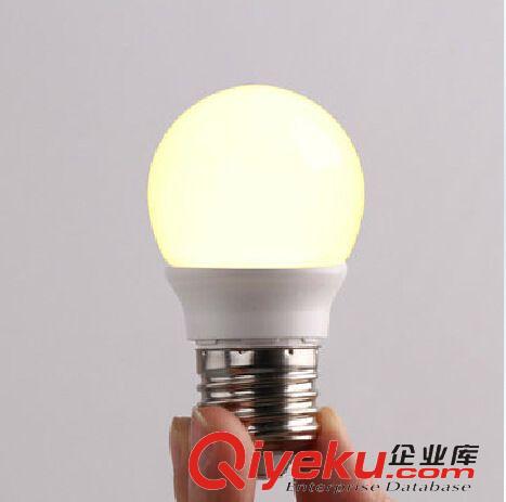 照明光源 LED 3WLED球泡 e27大螺旋口燈泡 LED節能燈 塑料LED球泡 廠家批發