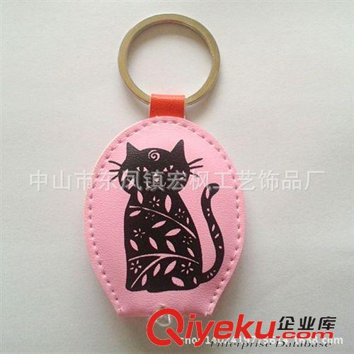 PU皮燈鑰匙扣【圈】 【PVC手機鑰匙飾品掛件】pu反光手機掛件 環(huán)保pvc材料帶燈鑰匙扣原始圖片3