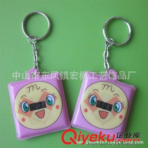 反光鑰匙扣/反光鑰匙掛件 北京禮品店訂做塑料帶燈鑰匙扣 pvc按燈鑰匙扣 帶燈鑰匙扣隨意貼