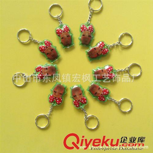 反光鑰匙扣/反光鑰匙掛件 2063362937pvc反光帶燈鑰匙扣 創意logo形狀怪異pvc帶燈鑰匙扣