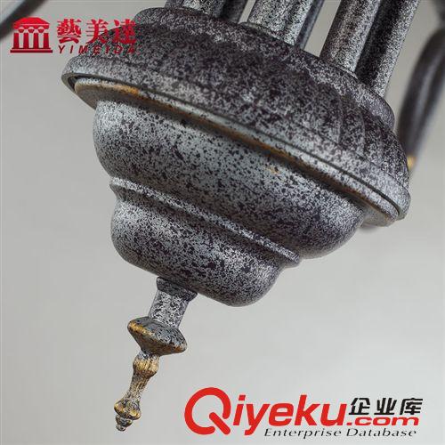 吊燈 藝美達(dá)歐式吸頂燈美式鄉(xiāng)村吊燈后現(xiàn)代鐵藝復(fù)古客廳燈懷舊餐廳燈具原始圖片3