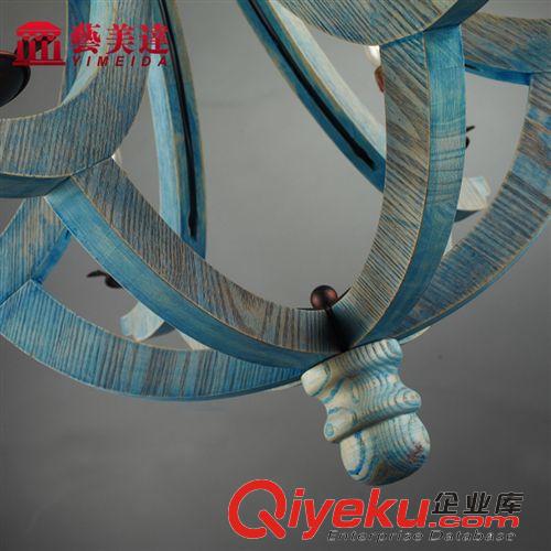 吊燈 藝美達 歐式水曲柳木客廳臥室燈具吊燈燈飾 經(jīng)典藝術復古別墅燈飾原始圖片2