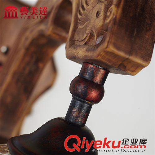 壁燈 藝美達中式簡約復古木藝壁燈 臥室床頭鏡前燈 客廳背景過道陽臺燈原始圖片3
