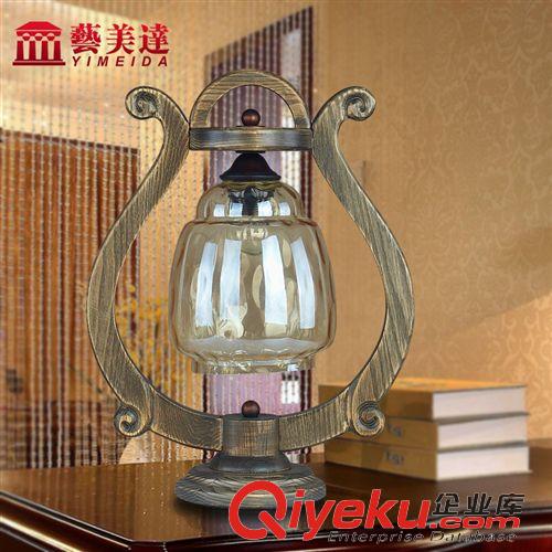 普通照明臺燈 藝美達 奢華水曲柳木創(chuàng)意臥室燈具 新古典臺燈復(fù)古客廳床頭燈飾