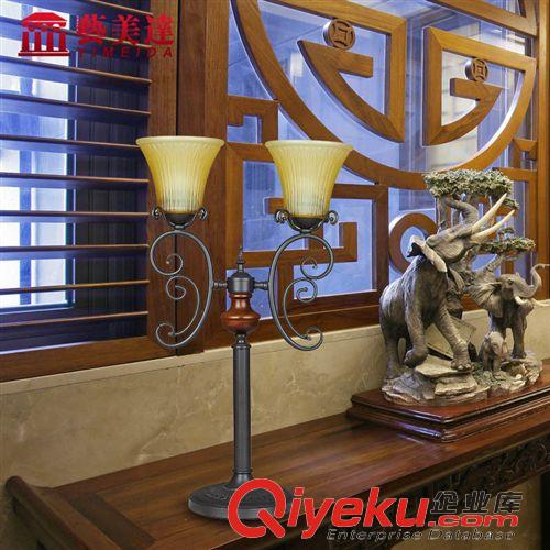 普通照明臺燈 藝美達(dá) 奢華歐式田園創(chuàng)意臥室燈具 新古典臺燈復(fù)古客廳床頭燈飾