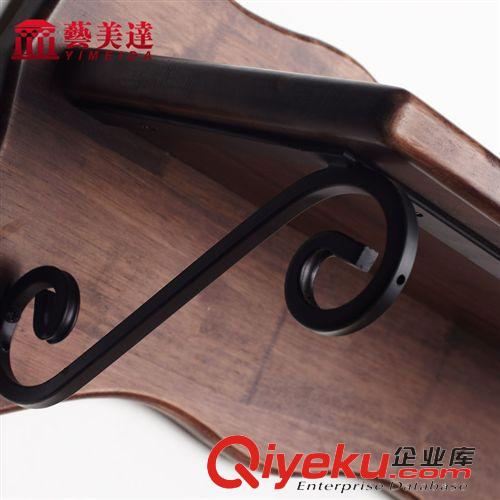 木質(zhì)工藝品 藝美達(dá)復(fù)古田園壁掛墻上墻壁置物架擱板隔板層架花架裝飾架原始圖片3