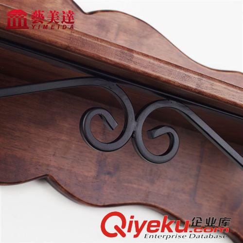木質(zhì)工藝品 藝美達(dá)復(fù)古田園壁掛墻上墻壁置物架擱板隔板層架花架裝飾架原始圖片3