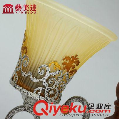 落地?zé)?藝美達(dá)復(fù)古鐵藝落地?zé)艨蛷d燈臥室燈書房餐廳仿古馬燈具原始圖片3