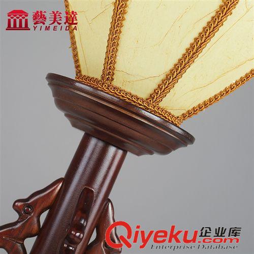 裝飾臺燈 藝美達中式木羊皮紙懷舊復古臺燈 臥室客廳燈 學習臺燈裝飾燈原始圖片3