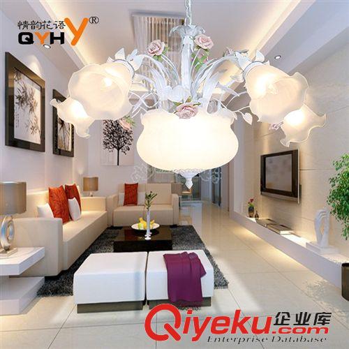 吊燈 QYHY吊燈田園燈歐式吊燈臥室燈餐廳燈客廳燈鐵藝燈tj燈具原始圖片2
