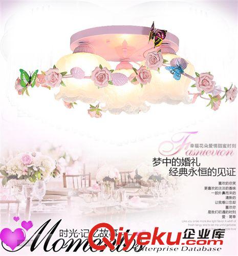 吸頂燈 led吸頂燈 臥室燈吸頂燈具溫馨田園吸頂燈花草燈節能燈客廳燈原始圖片3
