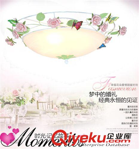 吸頂燈 臥室燈溫馨 客廳燈吸頂燈 臥室燈 藝術(shù)頂燈 田園燈花草燈原始圖片2