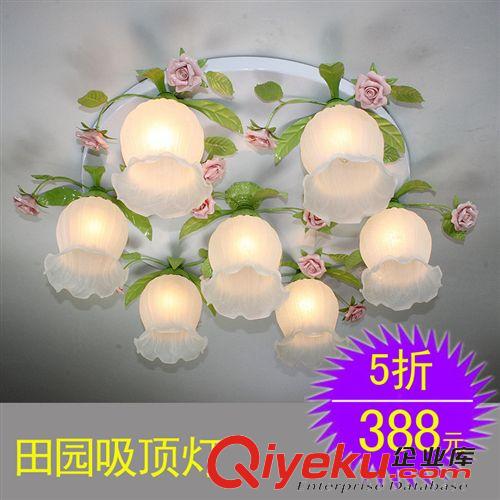 吸頂燈 QYHY燈飾花草燈客廳燈臥室燈吸頂燈藝術頂燈田園燈餐廳燈水晶燈