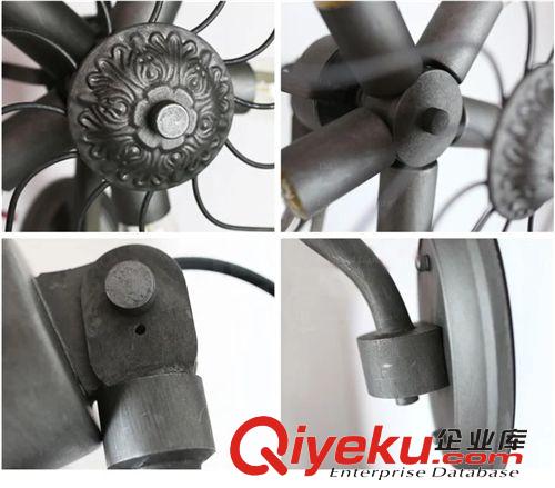 風扇燈 個性復古風扇吊燈 創(chuàng)意餐廳風扇壁燈 工業(yè)風鐵藝吸頂燈 臺燈批發(fā)