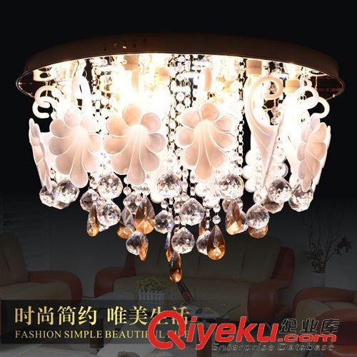 客廳燈 房間燈臥室燈led客廳水晶燈圓形吸頂燈餐廳燈具批發新款臥室溫馨