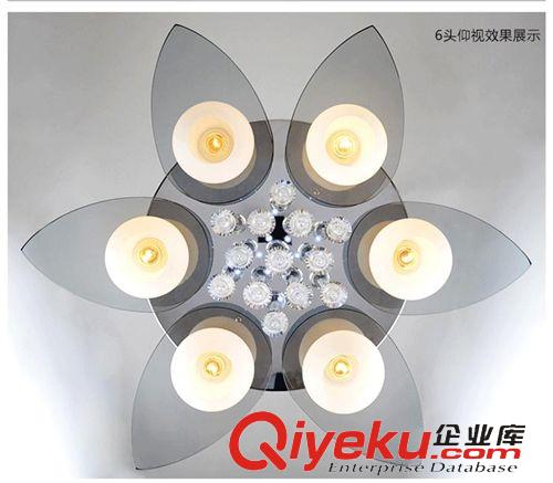 客廳燈 客廳水晶燈圓形led臥室燈溫馨3頭5頭餐廳燈新款燈具供貨一件代發(fā)原始圖片2