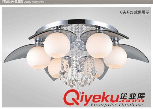 客廳燈 客廳水晶燈圓形led臥室燈溫馨3頭5頭餐廳燈新款燈具供貨一件代發(fā)原始圖片3