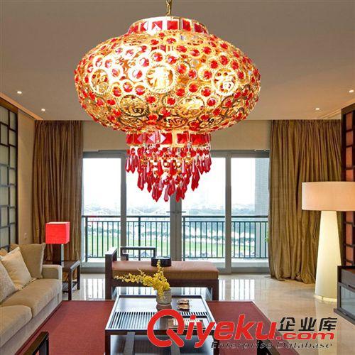 餐廳、過道吊燈 大紅水晶燈籠中式喜慶自動旋轉led燈籠福字臥室陽臺過道燈籠批發原始圖片3