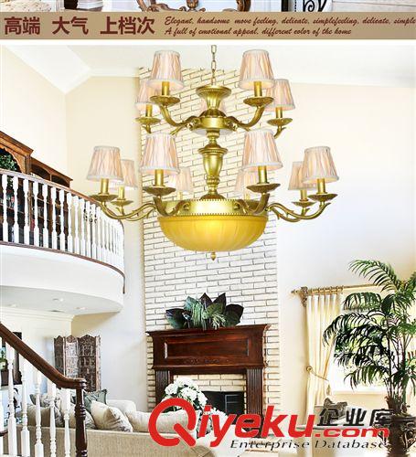 歐式吊燈 酒店大堂歐式簡約土吊燈美式創(chuàng)意展廳吊燈 地中海城堡吊燈原始圖片3